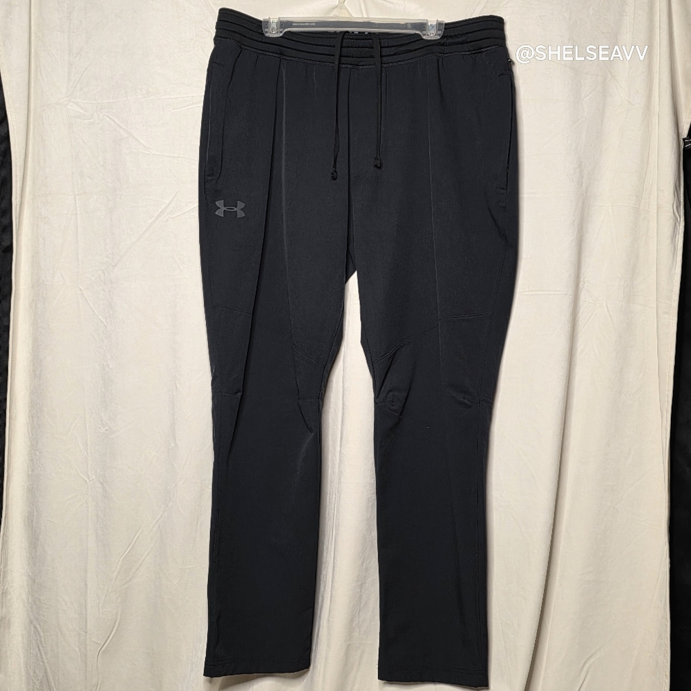 Under Armour  Men's Black Lightweight Elastic Waist Drawstring Size 2XL/TTG